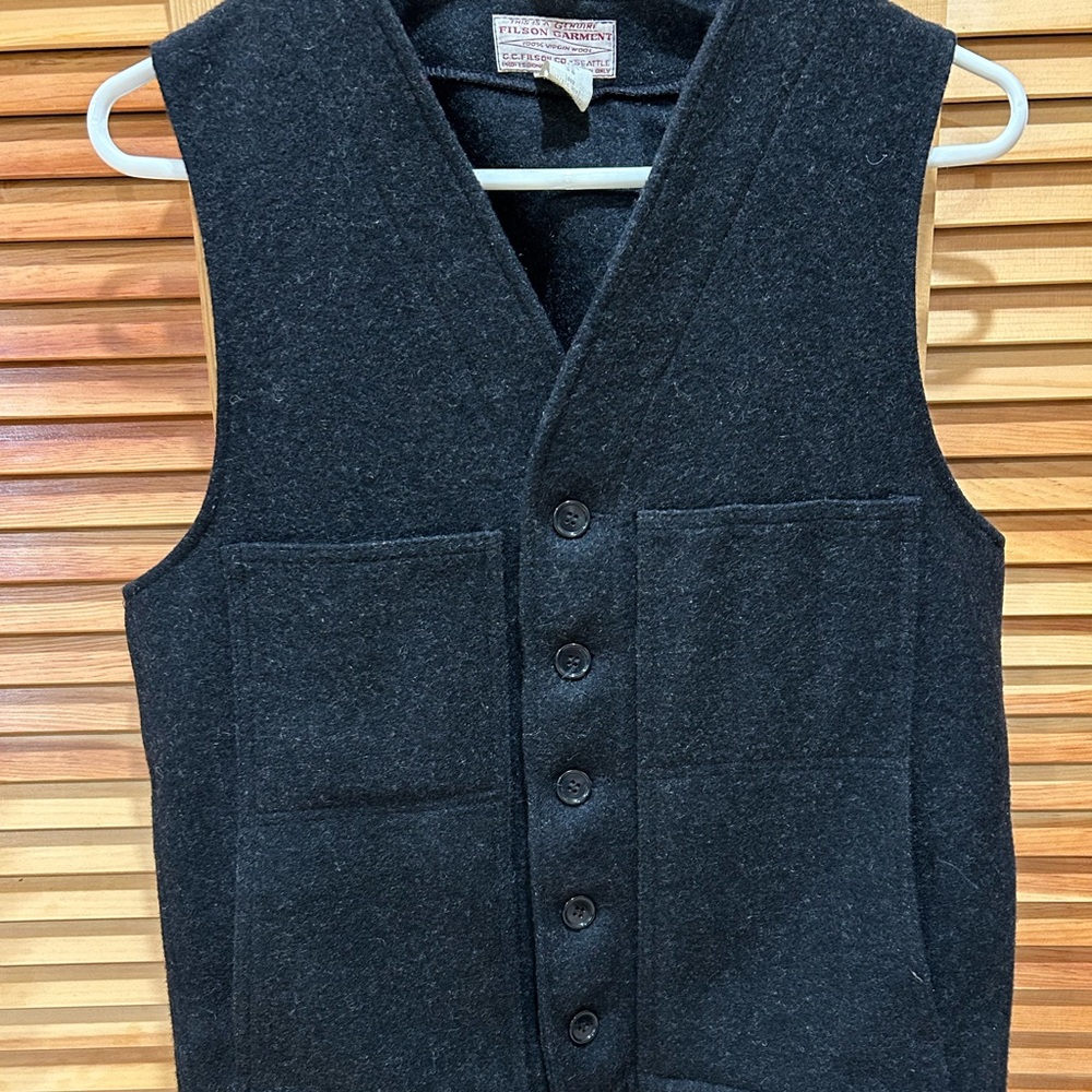 Filson Mackinaw Wool Vest Size 38